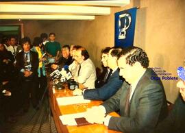 Conferencia de prensa de dirigentes nacionales